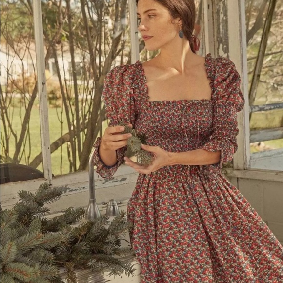 DOEN Bijou Dress in Roseraie Floral Print XS - Picture 2 of 8